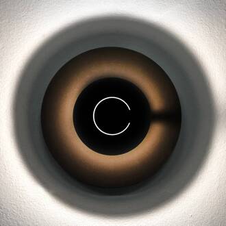 DoppioZero wandlamp koffie/zwart koffiebruin, matzwart