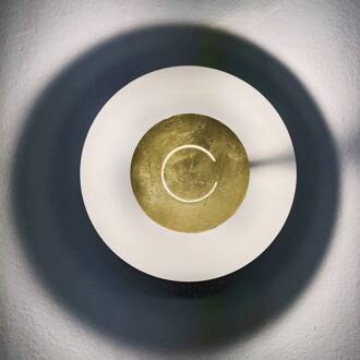 DoppioZero wandlamp wit/bladgoud wit, bladgoud