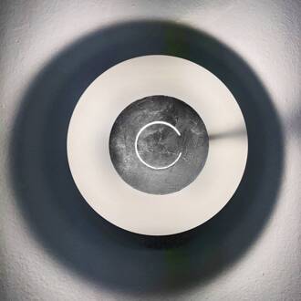 DoppioZero wandlamp wit/bladzilver wit, bladzilver