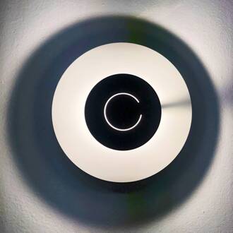 DoppioZero wandlamp, wit/zwart wit, zwart
