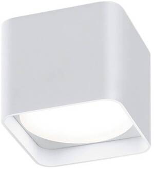Dora LED plafondlamp hoekig, wit mat mat wit, gesatineerd wit