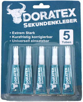 Doratex Secondelijm - 5x - 2 gram - hobby superlijm