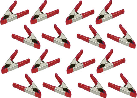 Doratex Zeilklemmen/veerklemmen - 12x - staal - 5 cm - mini lijmklemmen