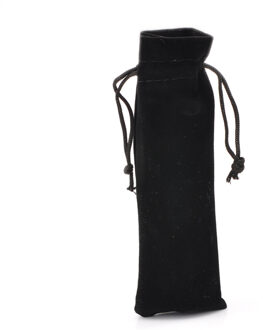 Doreenbeads 10 Stuks Zwart Fluwelen Koord Zakjes Sieraden Fluwelen Tassen Sieraden Bag 15Cm X 5Cm