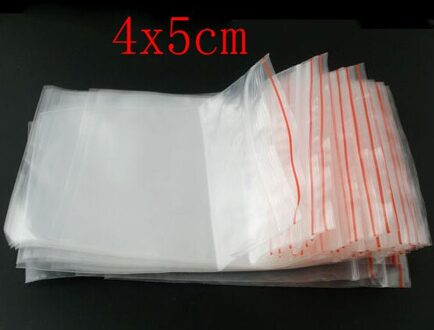 Doreenbeads 500 Transparante Zip-Lock Plastic Zakken (Bruikbare Ruimte: 5Cm X 4Cm) 6Cm X 5Cm (2 3/8 "X2")(B03100), Yiwu