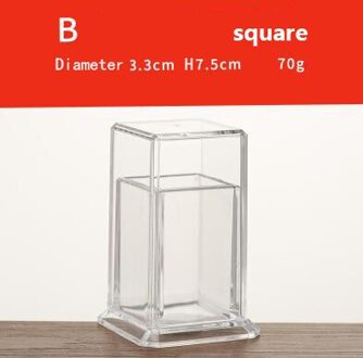 Doreenbeads acryl Tandenstoker Houders Transparante Ronde vierkante Vierkante Vorm Restaurant Thuis Tafeldecoratie Wattenstaafje Box 1 Pc