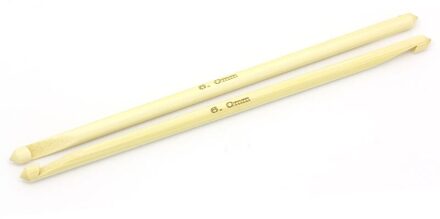 DoreenBeads Bamboe Afghaanse Tunesische Double Ended Haaknaalden Naalden Natuurlijke (US 10/UK 4) 16 cm lange, 5 Stks