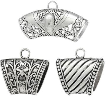 Doreenbeads Borgtocht Voor Wrap Sjaal Antiek Zilver Kleur Connector Sjaal Charms Bail Kralen Vrouwen Mode-sieraden Accessoires, 3Pcs