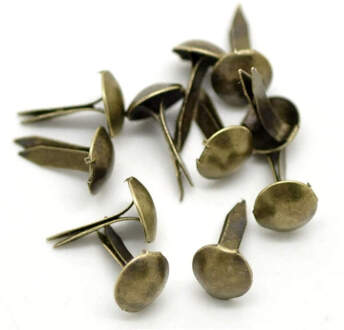 DoreenBeads Ijzer Legering Pastel Brads Scrapbooking Versiering voor DIY Craft Supply Antiek Brons 9x5mm (3/8 "x2/8"), 500 Stks