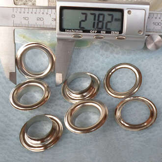 Doreenbeads Metalen Messing Kledingstuk Oogjes Ronde Zilveren Kleur Kostuum Kleding Jeans Zak Hoed Gordijn 28*17*7mm 50Sets