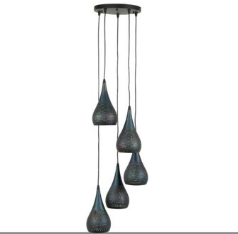 Doris hanglamp 5L Zwart