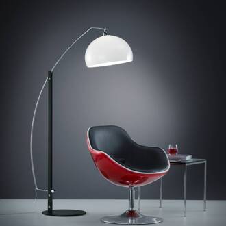 Doro vloerlamp in hoogte verstelbaar mat zwart, chroom, wit