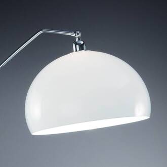 Doro vloerlamp met acrylkap, wit wit, chroom