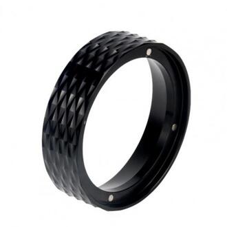 Doseren Ring Magnetische Voorkomen Puinhoop Aluminium Espresso Doseren Trechter Voor Koffie zwart / 51mm