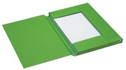 Dossiermap Secolor folio 3 kleppen 225gr groen