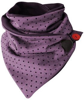 Dot Afdrukken Sjaal Patchwork Knop Vintage Maleisië Scarfes Soft Wrap Muffer Vrouwen Warm Shawlsc Sjaal Bufandas Invierno Mujer paars