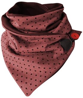 Dot Afdrukken Sjaal Patchwork Knop Vintage Maleisië Scarfes Soft Wrap Muffer Vrouwen Warm Shawlsc Sjaal Bufandas Invierno Mujer rood
