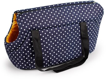 Dot Gedrukt Hond Carrier Hond Rugzak Gezellige & Soft Puppy Kat Hond Zakken Outdoor Wandelen Reizen Puppy Schoudertas Carrier marine / L