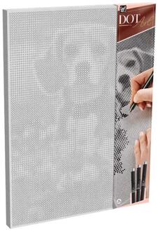 Dot painting canvas hond 40x30cm