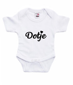 Dotje kraamcadeau rompertje wit jongens en meisjes 92 (18-24 maanden)