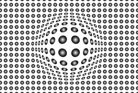 Dots Black And White Vlies Fotobehang 384x260cm 8-banen