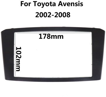 Double 2 Din Autoradio Fascia Voor Toyota Avensis Frame 2002 2007 2006 2005 2004 2003 Zwart Zilver Panel stereo Audio Frame kader-avensis-b