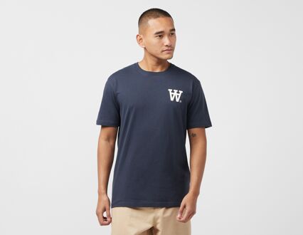 Double A by Wood Wood Ace AA Logo T-Shirt, Navy - S