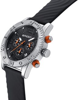 Double Agent Chronograaf Horloge met Datum - maat Zwart en zilver