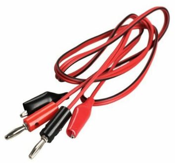 Double Alligator Clip to Banana Connector Audio Video Test Lead, 1M Length, 1 Pairs - small
