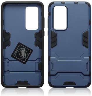 Double Armor Layer hoes met stand - Huawei P40 - Blauw