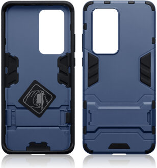 Double Armor Layer hoes met stand - Huawei P40 Pro - Blauw