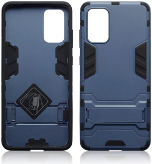 Double Armor Layer hoes met stand - Samsung Galaxy S20 Plus - Blauw