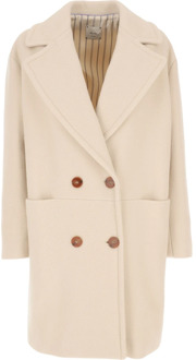Double-Breasted Coats Alysi , Beige , Dames - S,Xs