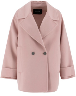Double-Breasted Coats Fabiana Filippi , Pink , Dames - Xs,2Xs