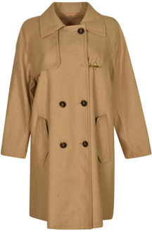 Double-Breasted Coats Fay , Brown , Dames - S,Xs