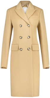 Double-Breasted Coats Sportmax , Brown , Dames - L,M,S