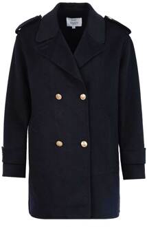 Double breasted mantel Paula  donkerblauw - S,M,L,XL,