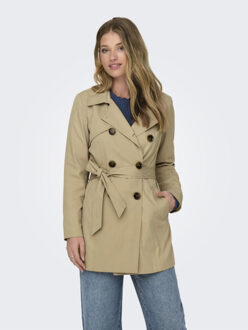 Double-breasted Trenchcoat Dames Beige Ginger Root - M