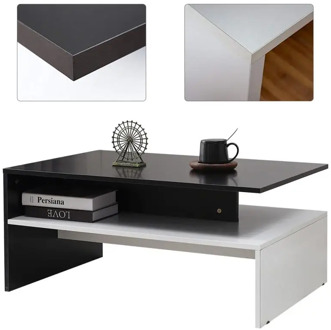 Double Colors Minimalist Wooden Caffe Table Modern Living Room Furniture Multi Tea Table Meeting Table Poker For Free Time HWC