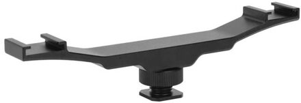 Double End Koude Schoen Beugel Verlengstuk Voor Camera Flash Licht Invullen Microfoon Houder Fotografia