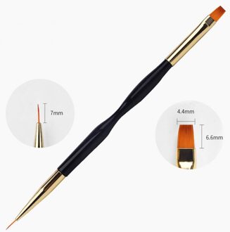 Double End Nail Art Acryl Gel Extension Builder Borstel Bloem Lijnen Streep Liner Tekening Pen Manicure Tool 01