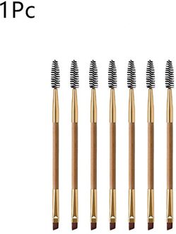 Double Ended Wenkbrauw Eye Brow Kam Borstel Beauty Up Kwasten Cosmeticstools Wimper Wands Snelle Levering 1Pc goud