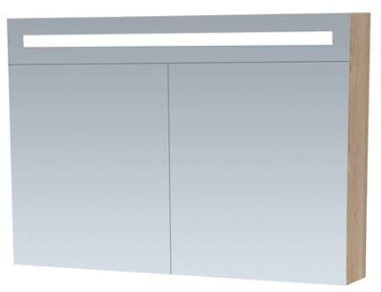 Double Face spiegelkast 100x70x15cm 2 deuren met LED verlichting Legno Calore