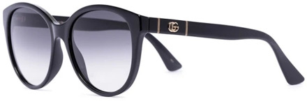 Double G Round Sunglasses Gucci , Zwart , Dames - Onesize