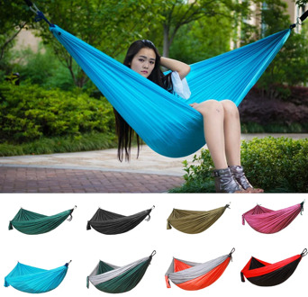 Double hammock 210T Nylon hanging bed durable ultra-light Sleeping Bed Swing Outdoor Camping Travel 2 Persons With Carry Bag
