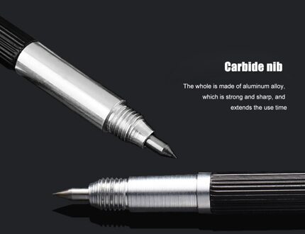 Double Head Tungsten Carbide Tip Kraspen Carrying Lichtgewicht Graveren Markering Pen Gereedschap Voor Keramische