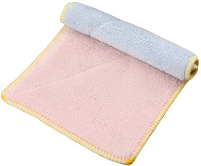 Double-Layer Absorberende Microfiber Keuken Vaatdoek Non-stick Olie Huishoudelijke Schoonmaakmiddelen Vegen Handdoek Kichen Tool Voor Dishclout pot roze
