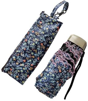 Double-Layer Borduren Paraplu Kant Borduurwerk Paraplu Uv-Proof Paraplu Tri-Fold Vinyl Parasol DL