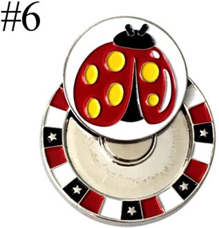 Double Layer Golfbal Markers Diverse Patronen, Mark Golf Hoed Clip Pitchfork Accessoires 6