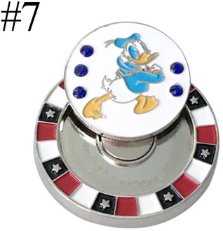 Double Layer Golfbal Markers Diverse Patronen, Mark Golf Hoed Clip Pitchfork Accessoires 7